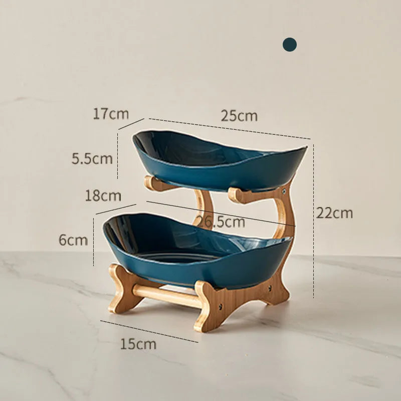 Modern 2/3 Layer Plastic Fruit & Snack Dish