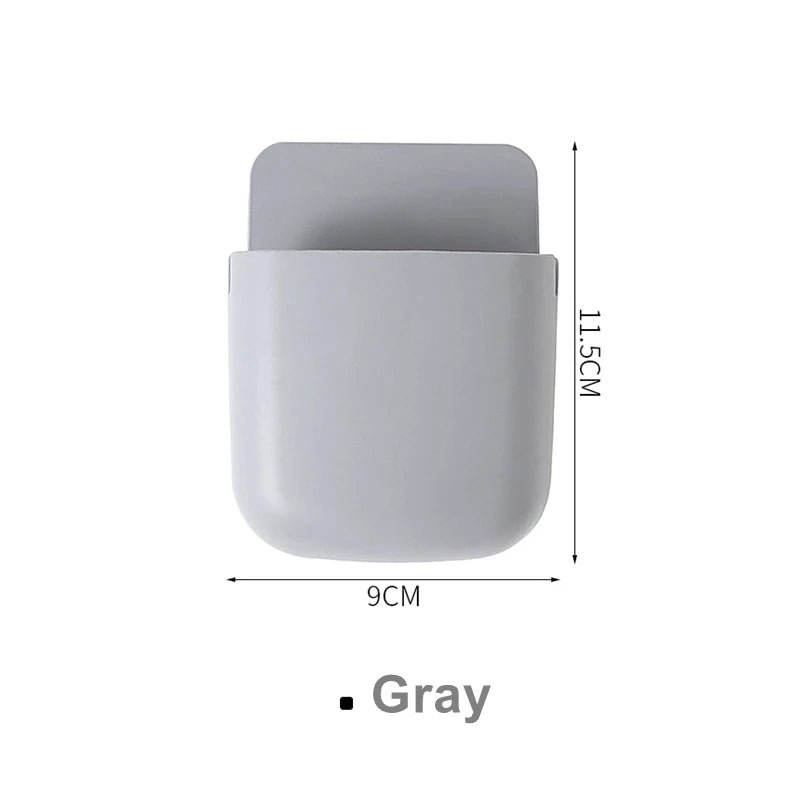 White Wall-Mounted Storage Box for Remote, Phone, and Essentials