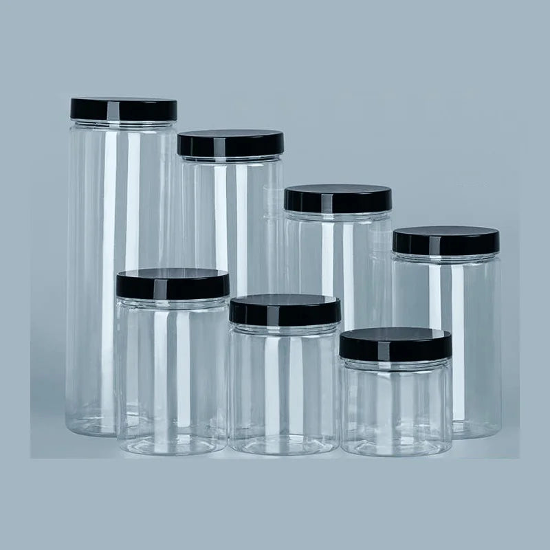 Clear Plastic Sealed Storage Can with Lid, Food-Grade Container