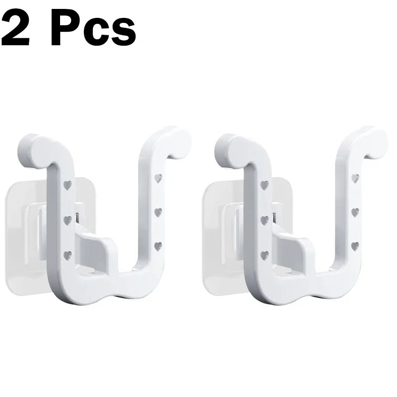 2Pcs Wall-Mounted Self-Adhesive Slipper Hooks