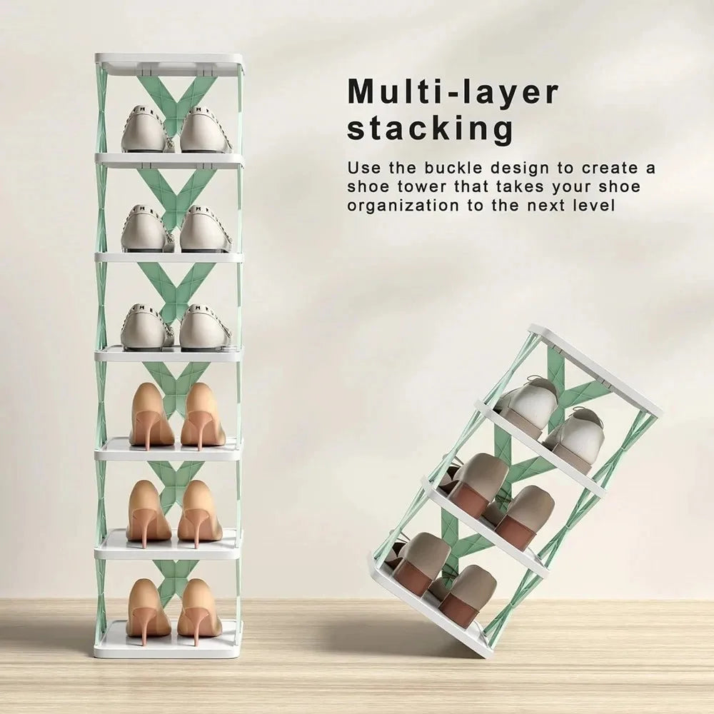 Multi-Layer Detachable Shoe Rack Organizer for Bedroom Storage