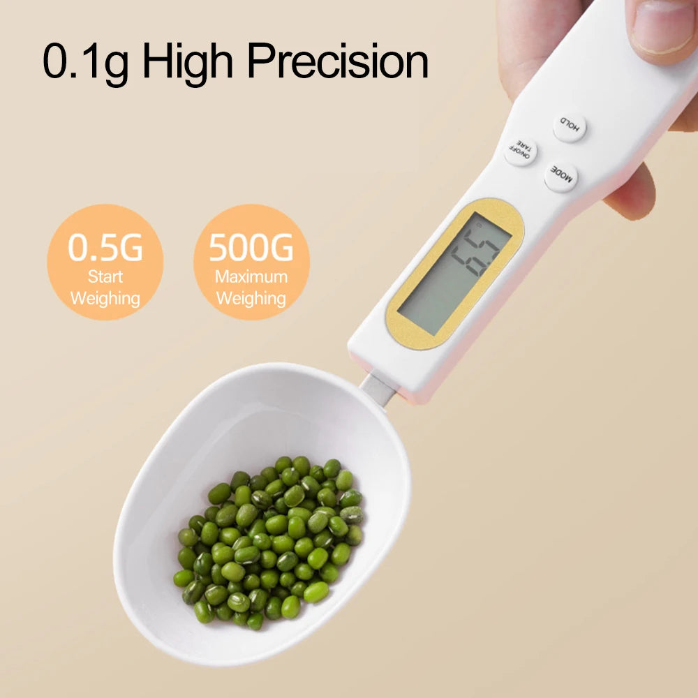 Digital Kitchen Scale Spoon, 500g/0.1g LCD Measuring Tool