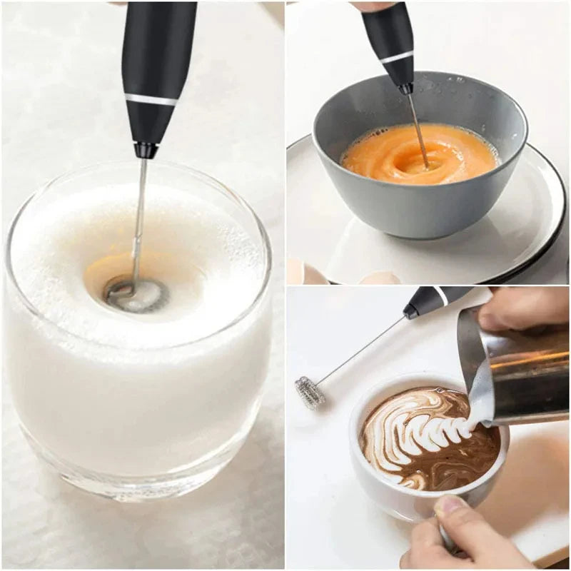 Portable USB Milk Frother & Mini Handheld Mixer