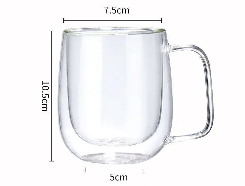 1–6PCS 80–450ML Double Wall Heat-Resistant Glass and Cups