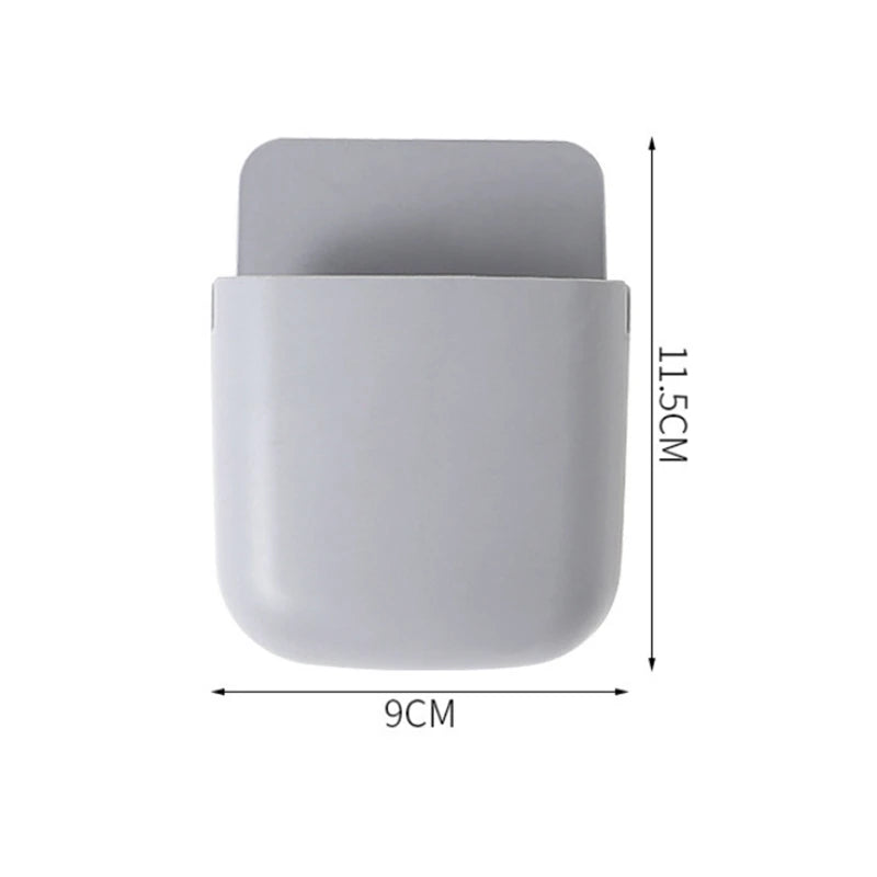 White Wall-Mounted Storage Box for Remote, Phone, and Essentials