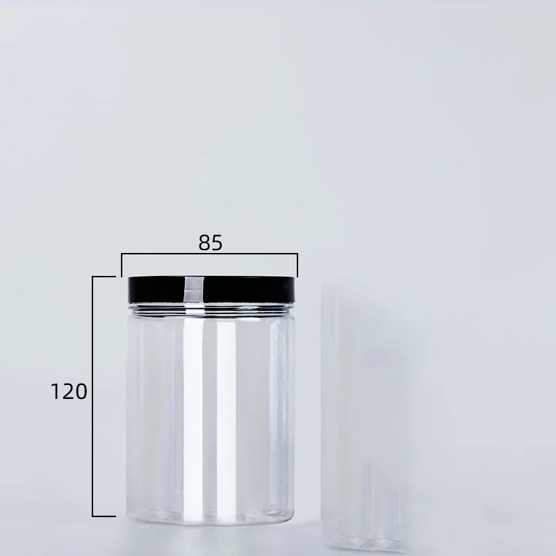 Clear Plastic Sealed Storage Can with Lid, Food-Grade Container