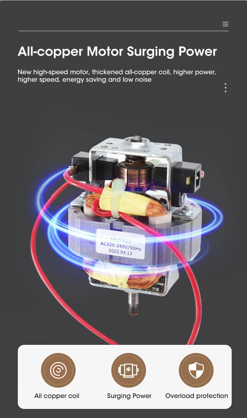 300ml Mini Electric Grinder for Coffee, Spices, and Baby Food with 4 Blades