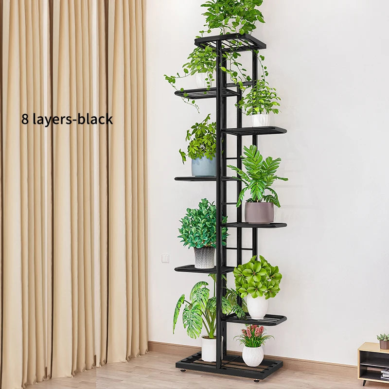 Cordial Shining 6-8 Layer Iron Plant Storage Rack for Home & Garden