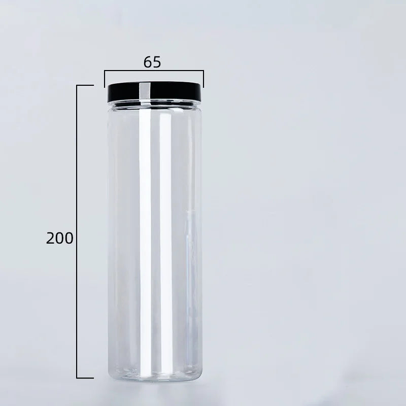 Clear Plastic Sealed Storage Can with Lid, Food-Grade Container