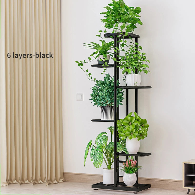 Cordial Shining 6-8 Layer Iron Plant Storage Rack for Home & Garden