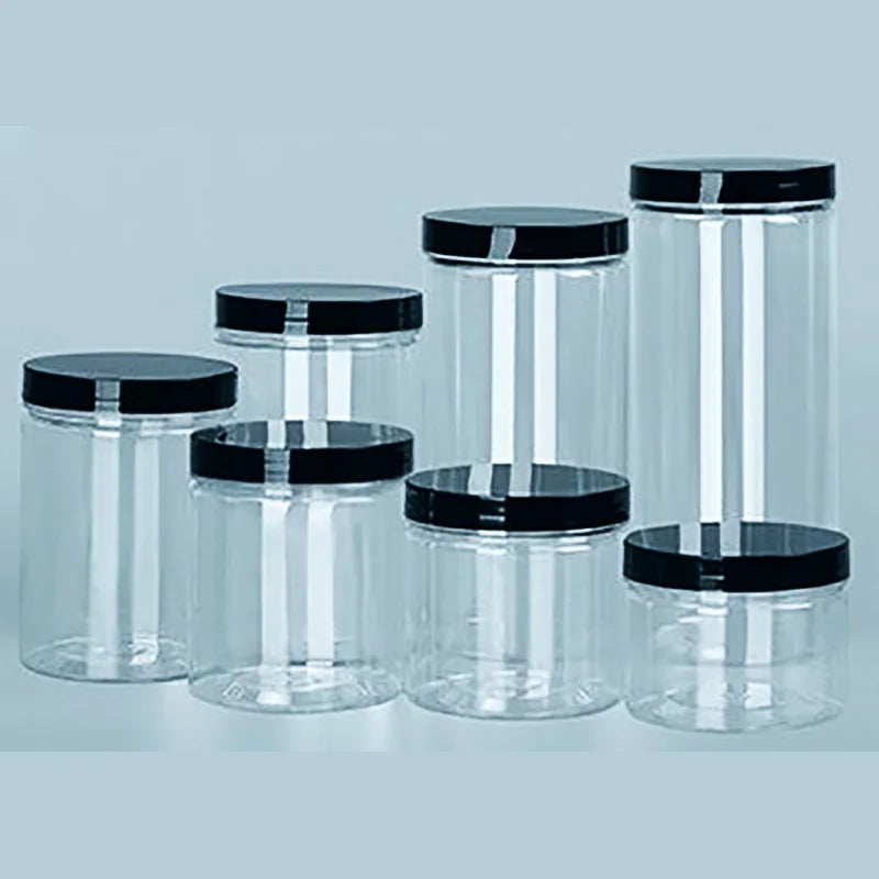 Clear Plastic Sealed Storage Can with Lid, Food-Grade Container