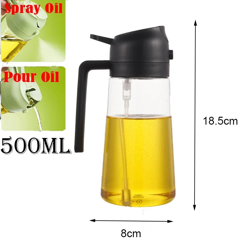 Olive Oil Sprayer & Dispenser Bottle – 2-in-1 for Cooking & BBQ