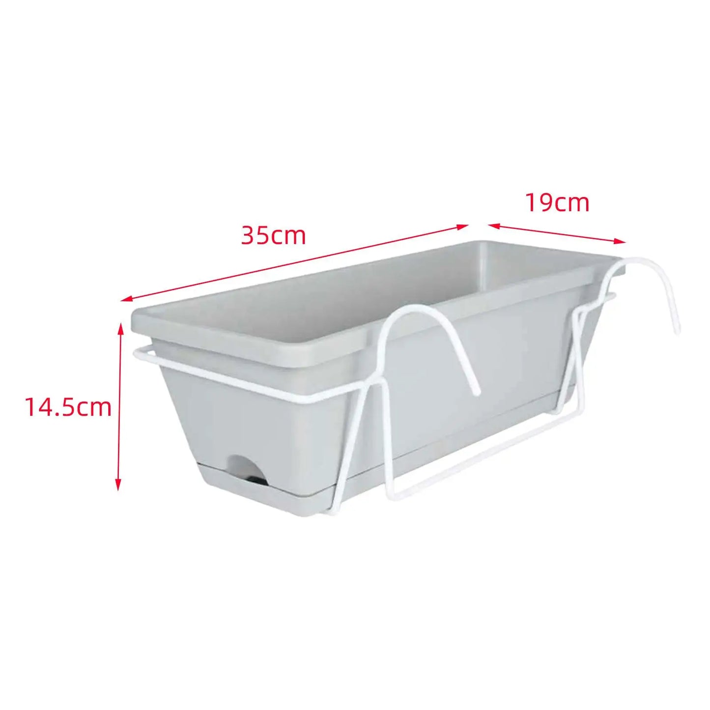 Balcony Railing Hanging Planter 6L for Garden, Deck, Yard & Home Décor