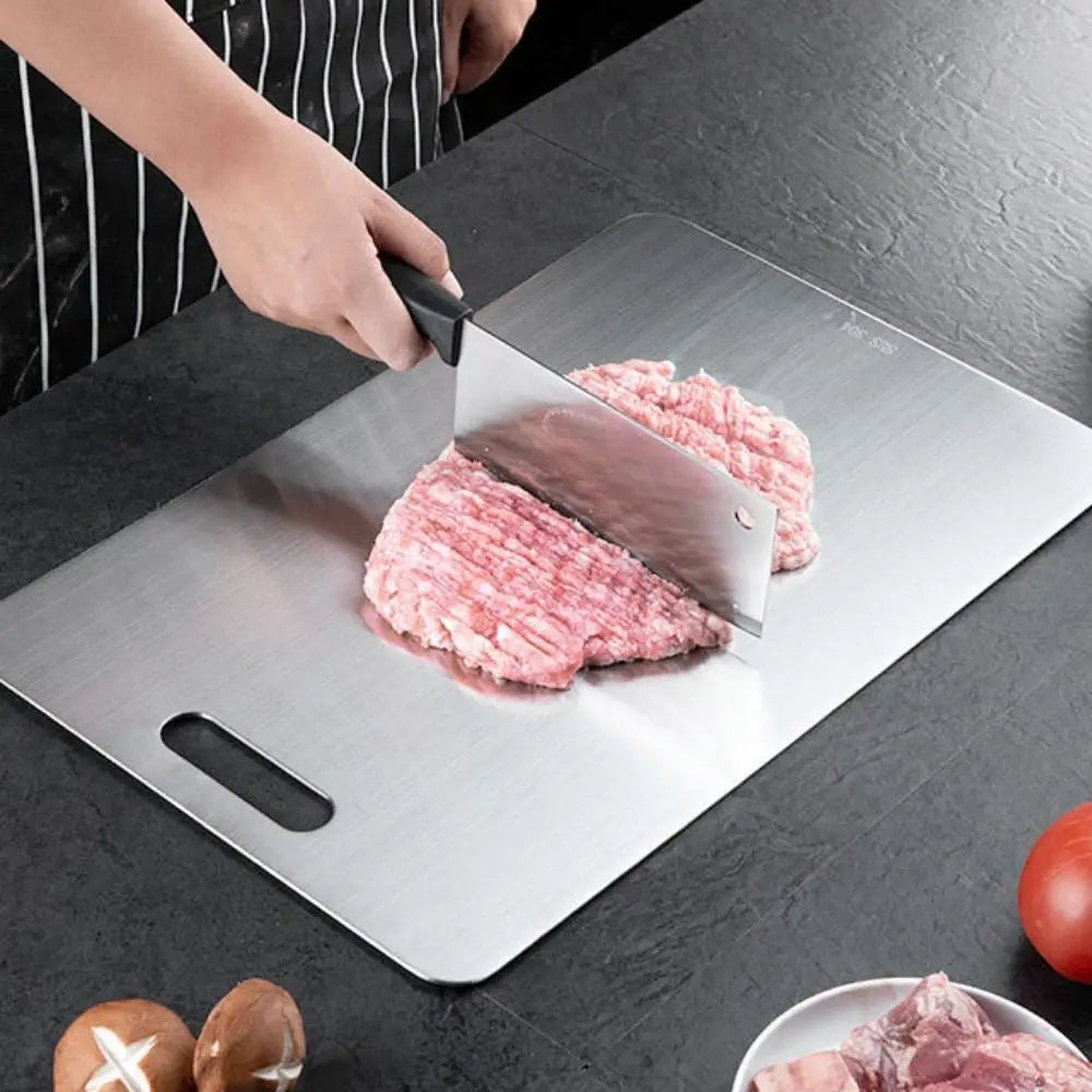 Antibacterial Stainless Steel Cutting Board for Kitchen & Dough Kneading