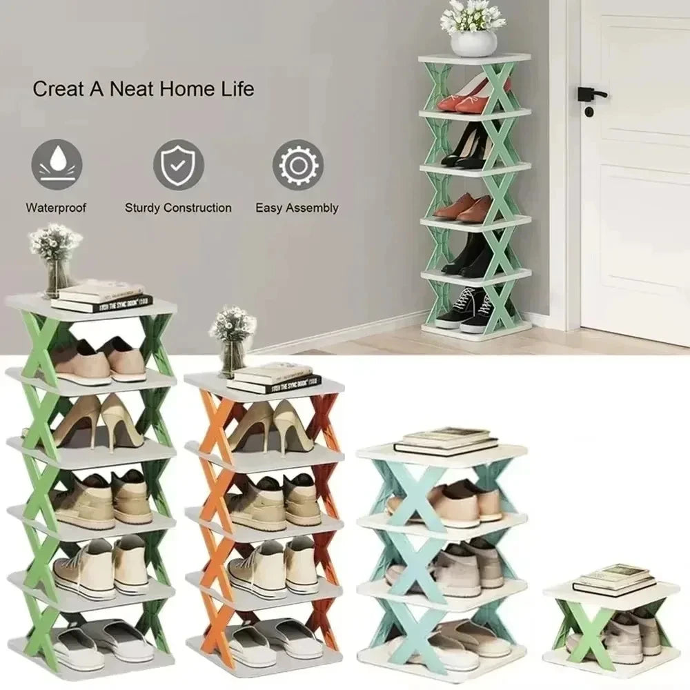 Multi-Layer Detachable Shoe Rack Organizer for Bedroom Storage