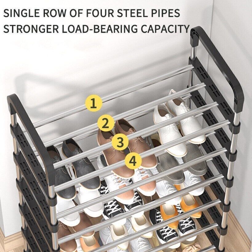 4-Tier Sturdy Shoe Rack – Heavy-Duty, Compact & Space-Saving