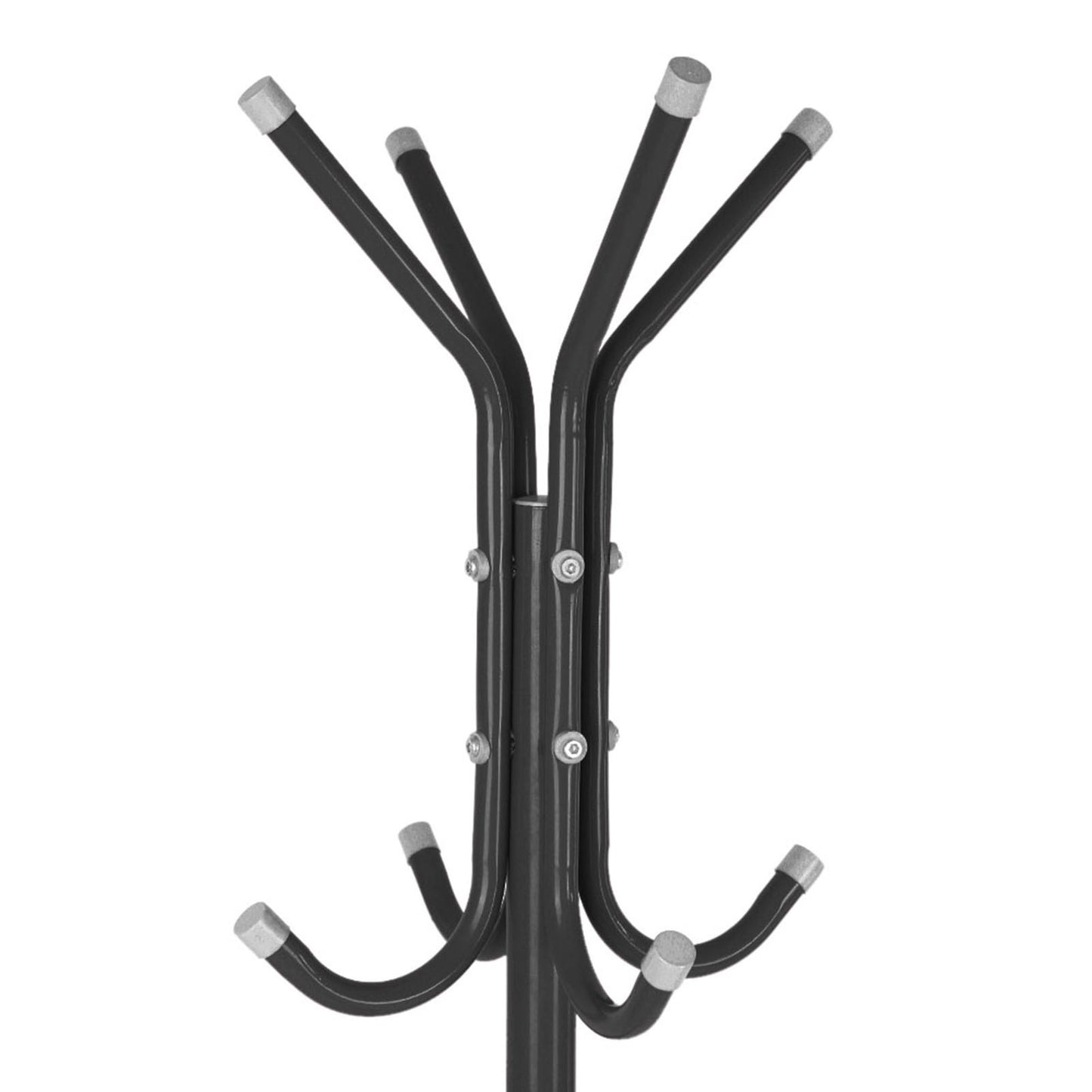 Black Metal Coat and Hat Rack Stand – Multi-Hook Organizer