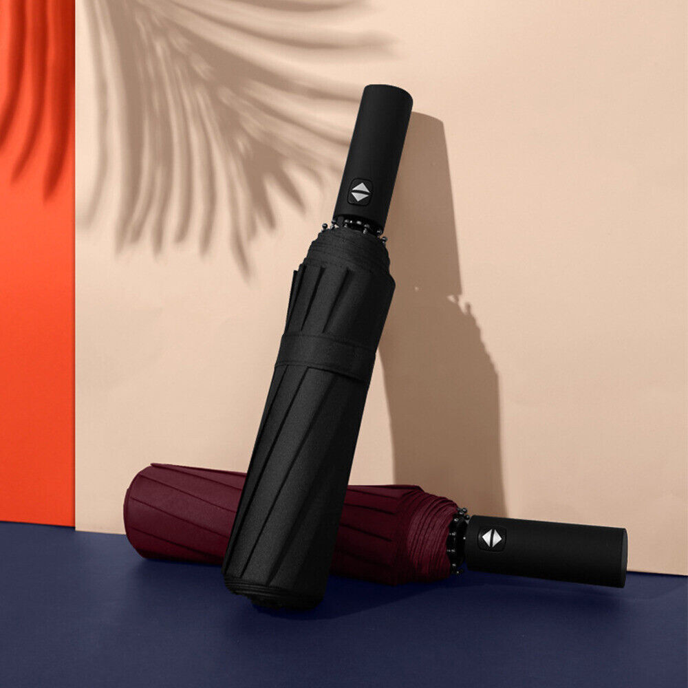 Strong Windproof 12-Rib Compact Automatic Umbrella
