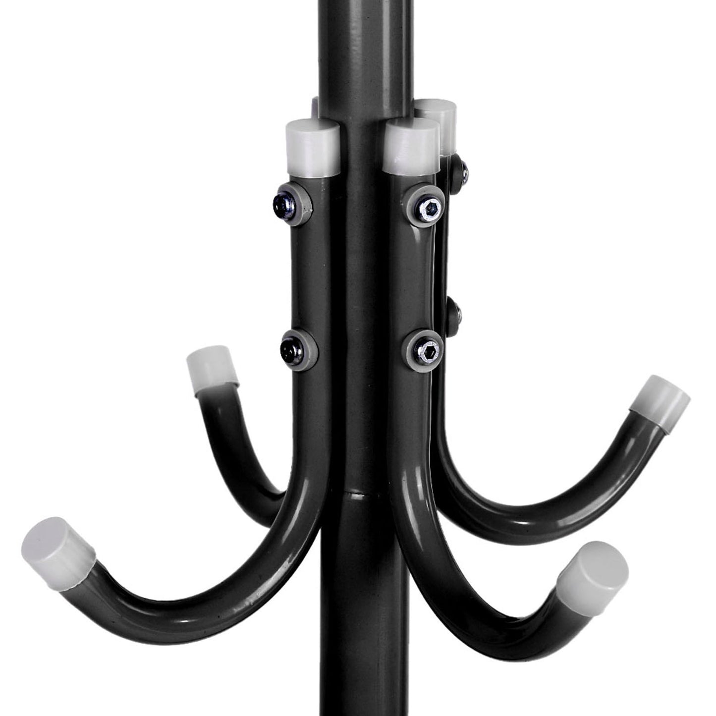 Black Metal Coat and Hat Rack Stand – Multi-Hook Organizer