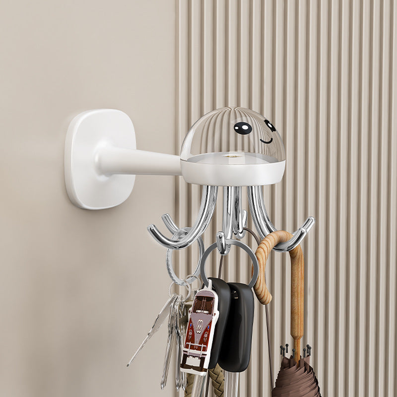 Versatile Six-Claw Rotating Hook Rack for Storage and Organization