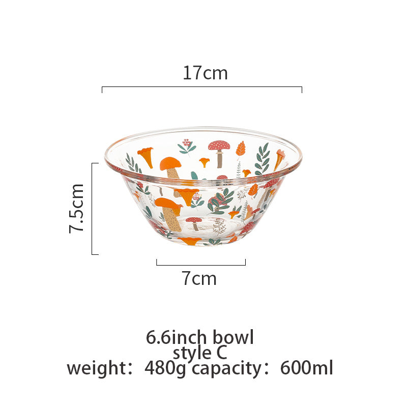 Elegant Glass Bowl for Serving Salads and Fresh Fruits