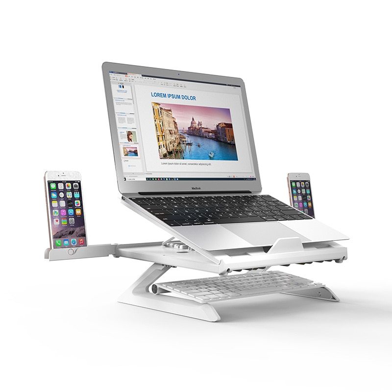 Multifunctional Folding Laptop Stand with Adjustable Height