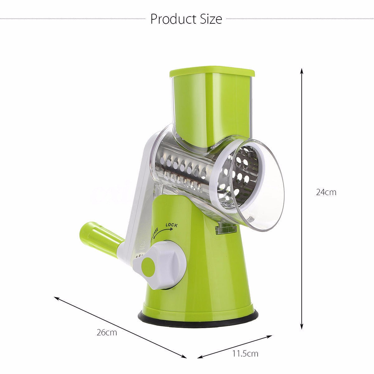 Multi-Purpose Round Mandoline Slicer: Efficiently Slice Vegetables, Julienne Potatoes, Carrots, and Grate Cheese