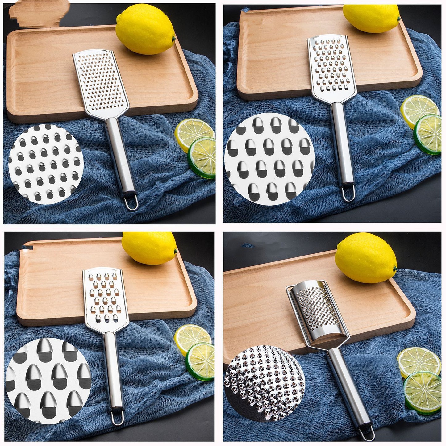 Multi-Functional Stainless Steel Grater for Cheese, Ginger, and Vegetables