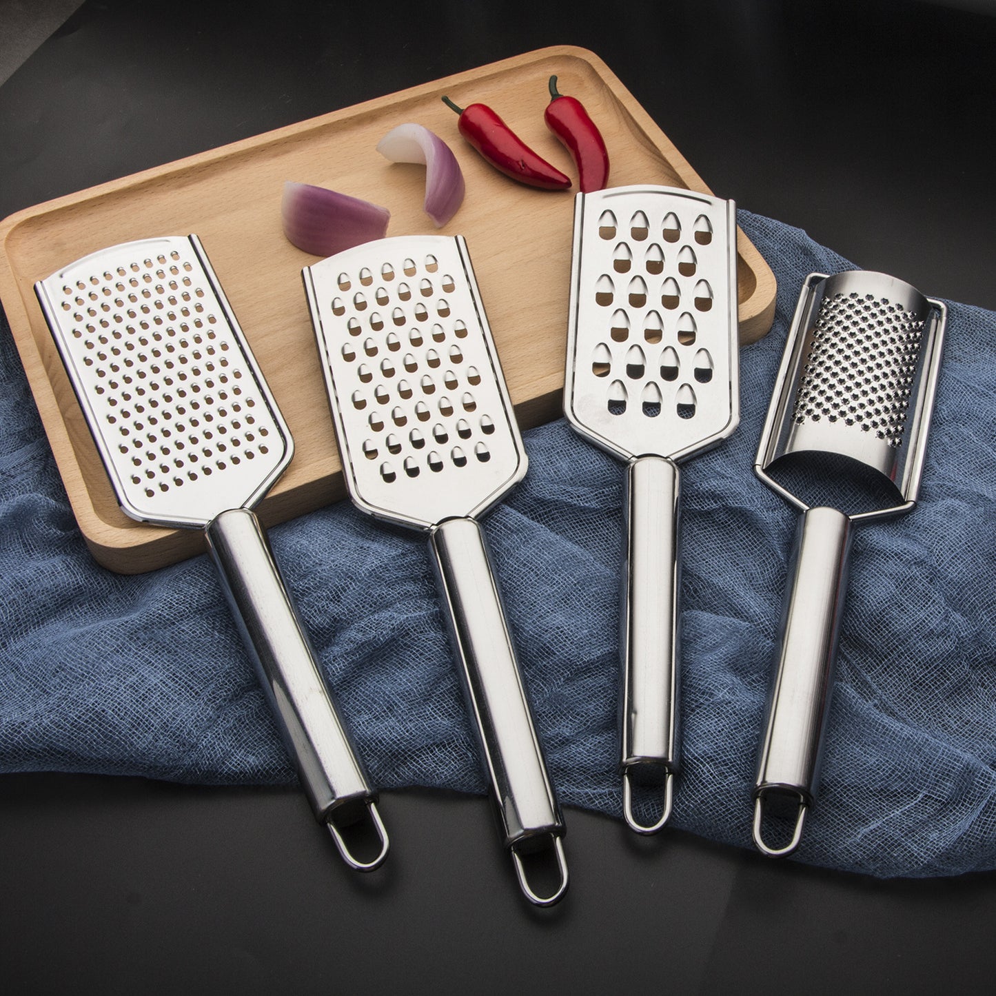 Multi-Functional Stainless Steel Grater for Cheese, Ginger, and Vegetables