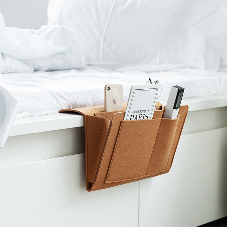 Bedside Storage Organizer for Dorms – Perfect for Remotes, Books, and Essentials