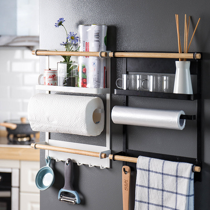 Wall-Mounted Magnetic Adsorption Refrigerator Side Rack - Versatile Storage Organizer