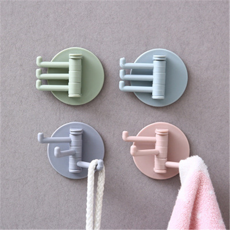 ABS Creative Nail-Free Wall Hooks for Kitchen & Bathroom Storage