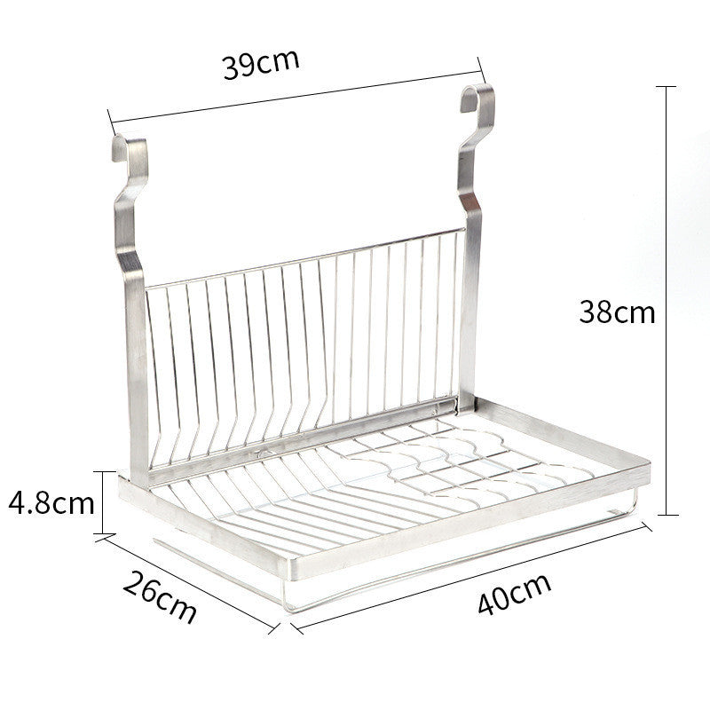 Multifunctional Stainless Steel Dish Drying Rack – Wall-Mounted Kitchen Organizer and Tableware Storage Shelf