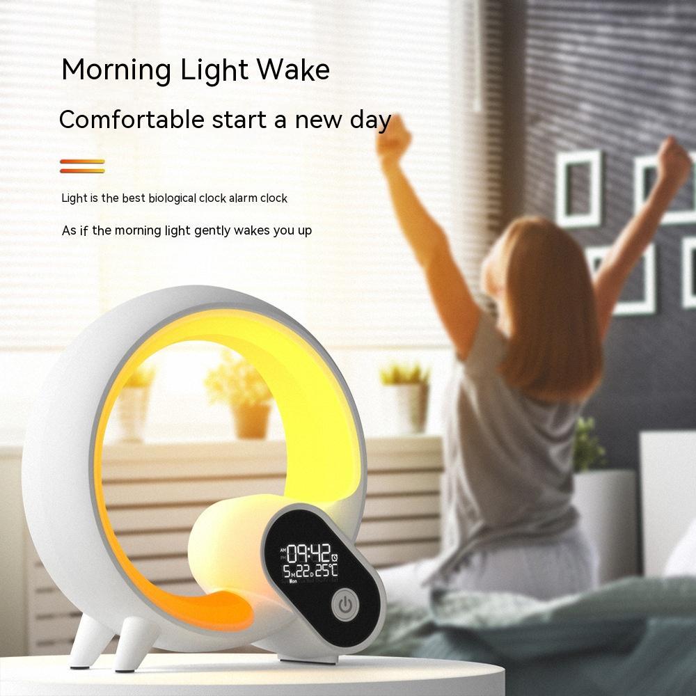 Smart Sunrise Alarm Clock with Bluetooth Audio and Colourful Light Display