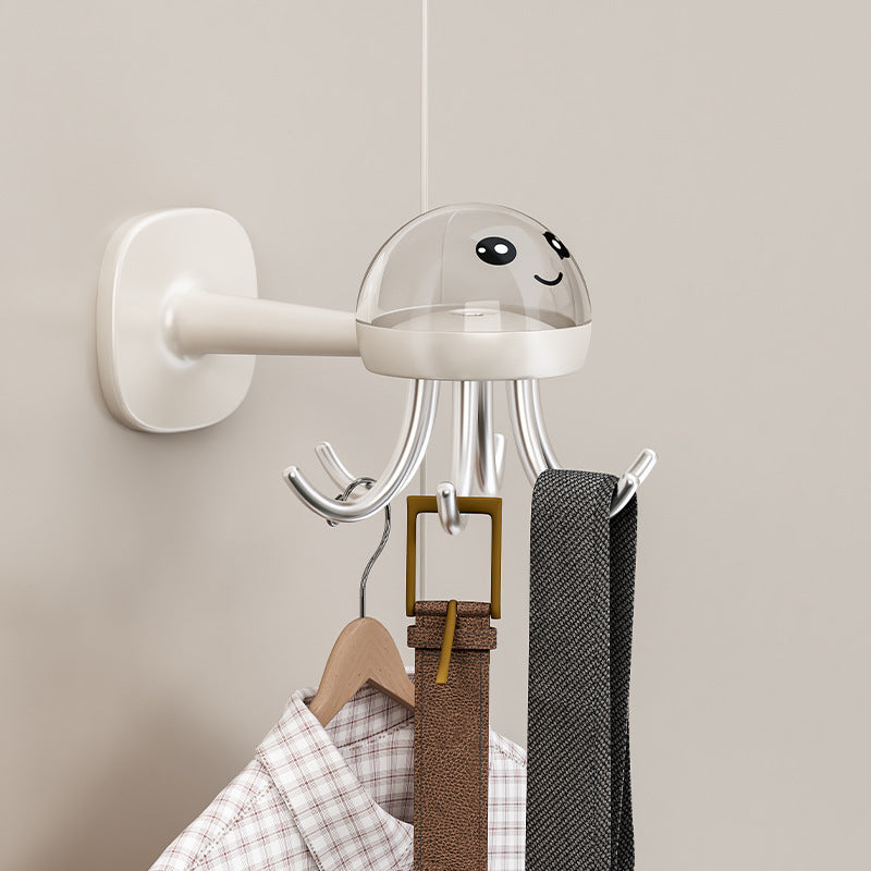 Versatile Six-Claw Rotating Hook Rack for Storage and Organization