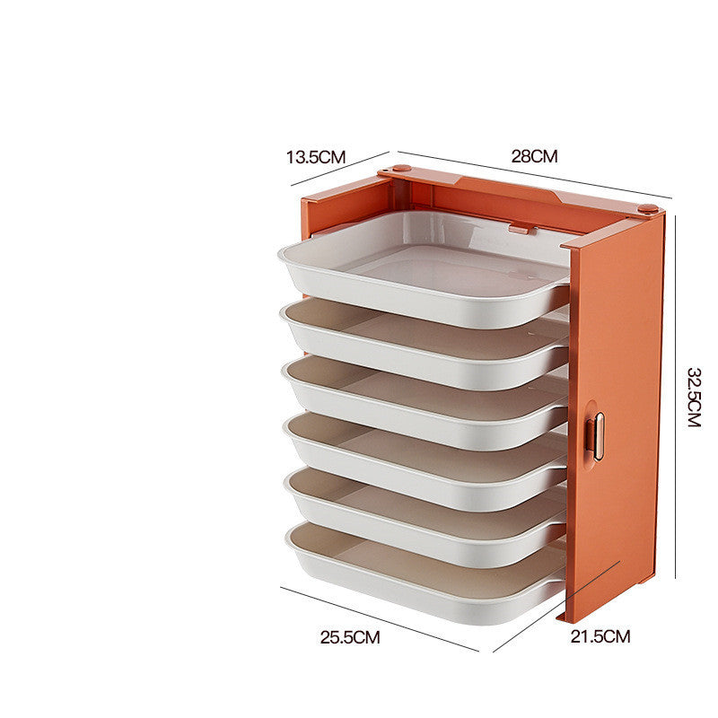 Perforation-Free Multi-Layer Rack for Kitchen Organization and Side Dish Storage