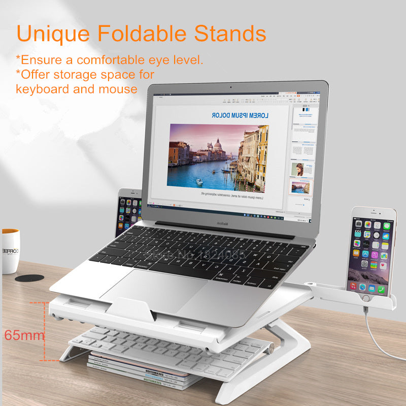 Multifunctional Folding Laptop Stand with Adjustable Height