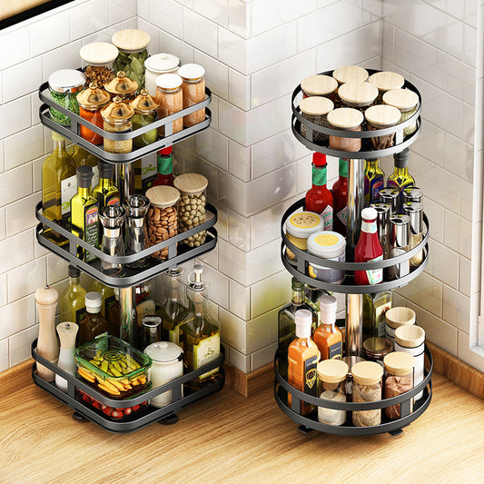 Multi-Use Rotating Kitchen Seasoning Organizer