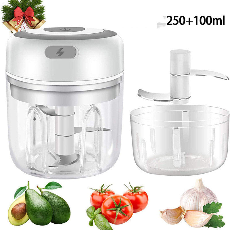 Compact Electric Garlic Chopper & USB Charging Ginger Masher – Durable Chili & Vegetable Crusher Kitchen Tool