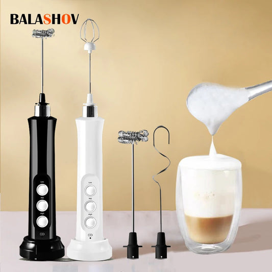 3-in-1 Portable Electric Milk Frother & Drink Mixer