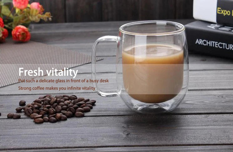 1–6PCS 80–450ML Double Wall Heat-Resistant Glass and Cups