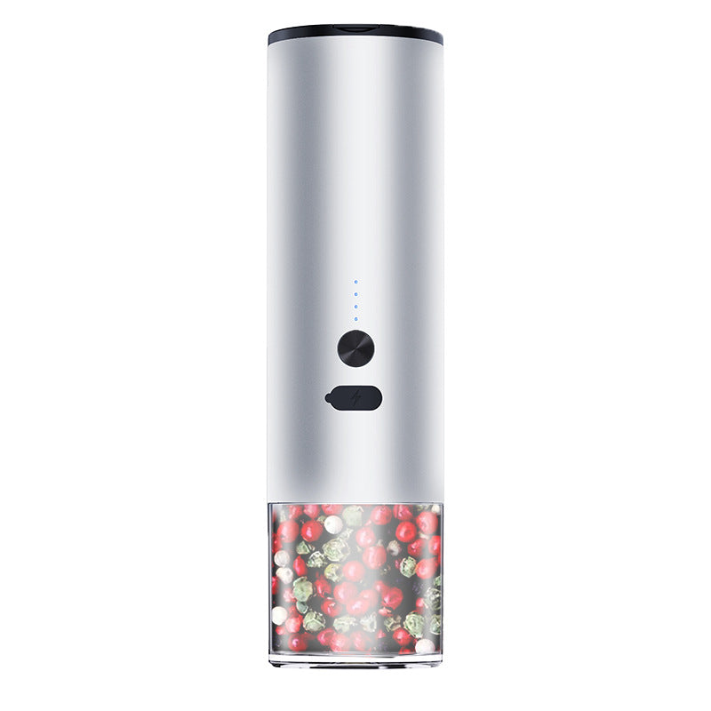 Rechargeable Electric Pepper and Salt Grinder Set with LED - Kitchen Gadgets for Corn, Soybean, Salt, and Pepper Grinding