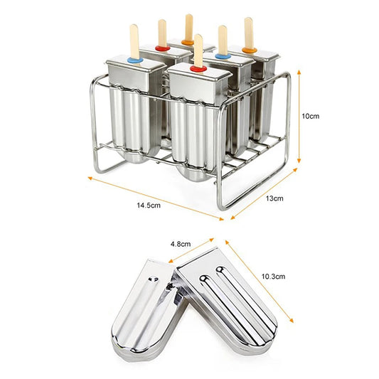 Stainless Steel Popsicle Mould Rack – Ice Cream & Lolly Maker with Holder