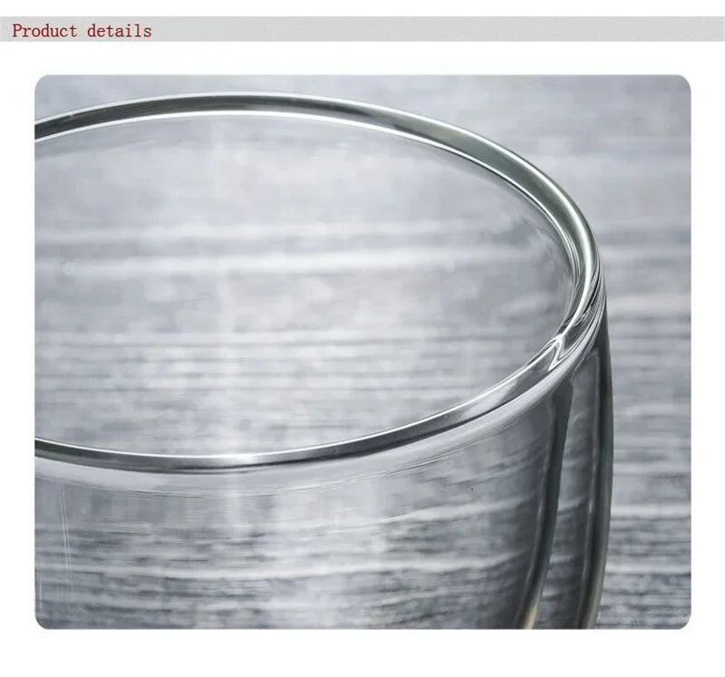 150–350ml Double Wall Heat Resistant Borosilicate Glass Mug