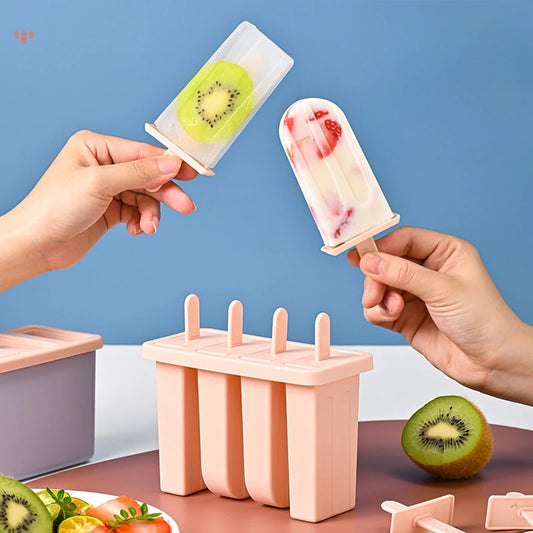 Homemade Popsicle Mold Set with Lid – Food Grade Ice Cream Maker