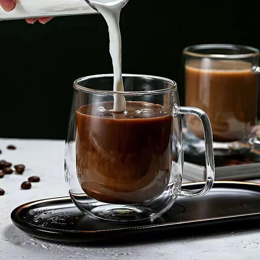 150–350ml Double Wall Heat Resistant Borosilicate Glass Mug