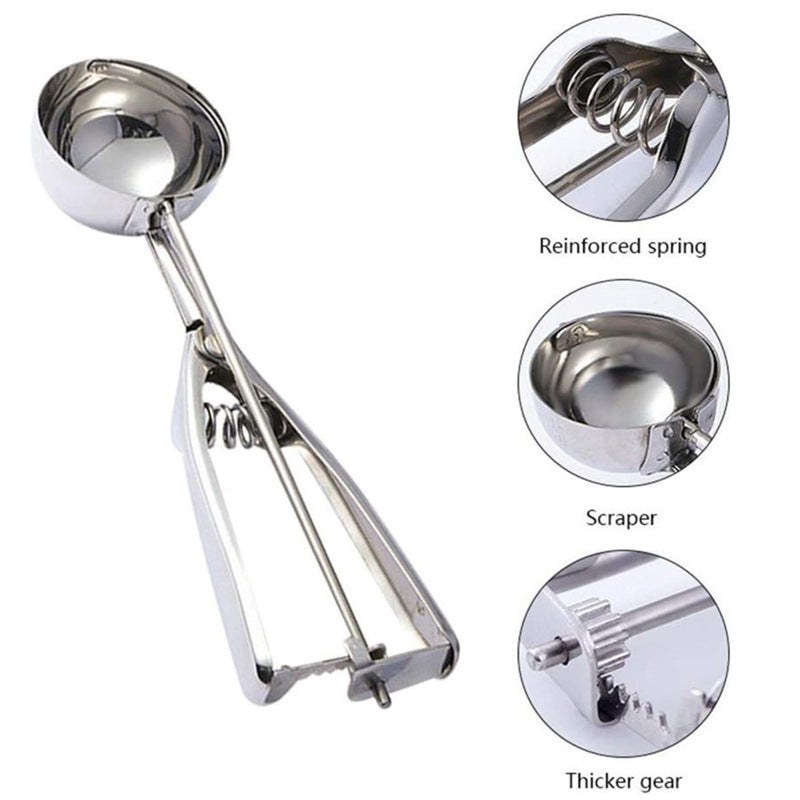 Multi-Style Stainless Steel Ice Cream & Ice Cube Scoop Mould