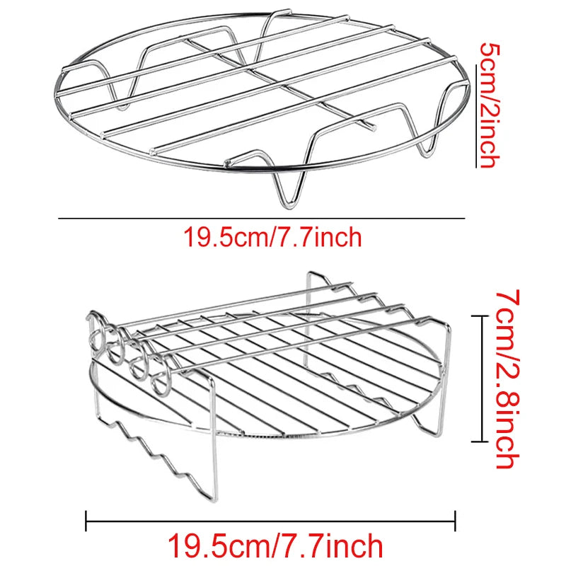 Air Fryer Baking Rack – Metal Grill for Cosori, Vortex & More