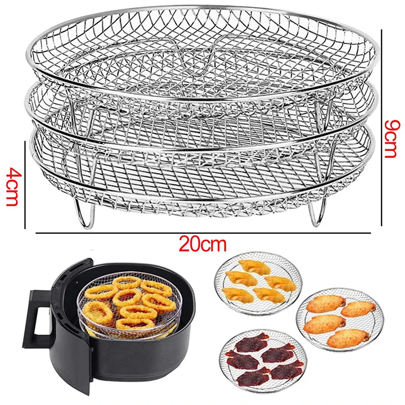 Air Fryer Baking Rack – Metal Grill for Cosori, Vortex & More