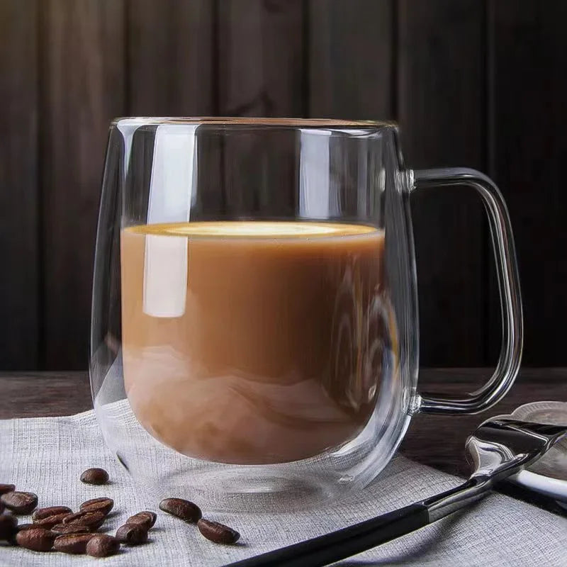 150–350ml Double Wall Heat Resistant Borosilicate Glass Mug